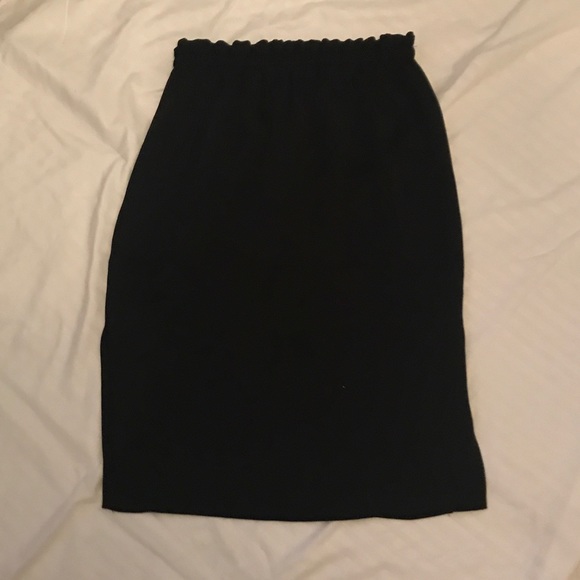 Black tea length straight skirt - Picture 1 of 5